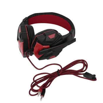 

White/ Red / Blue SY830MV Adjustable Length Hinges 3.5mm Surround Stereo Gaming Headset Headband Headphone with Mic for PC