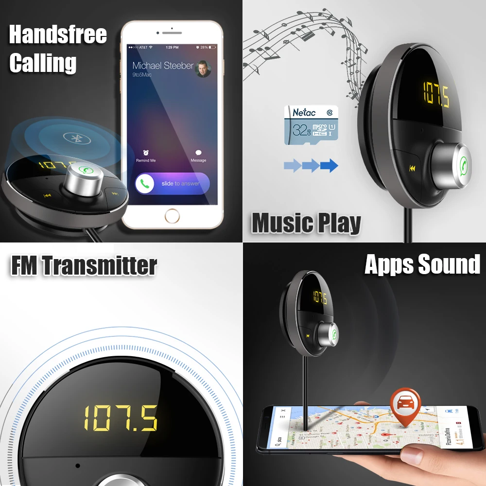 Bluetooth AUX Handsfree автомобильный комплект приемник Авто Hands Free адаптер для автомобилей с 3,5 мм разъемом Carkit беспроводной fm-передатчик