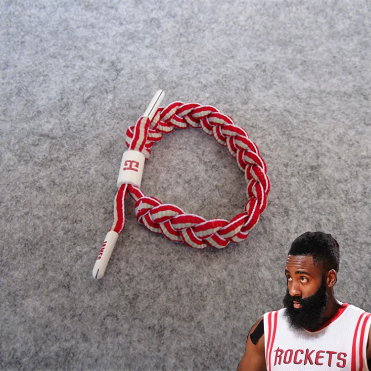 Баскетбольная звезда NBA, ракета, Харден, атлетические шнурки для обуви, карри, Уэстбрук, браслет на запястье, браслет с фанатами, украшения
