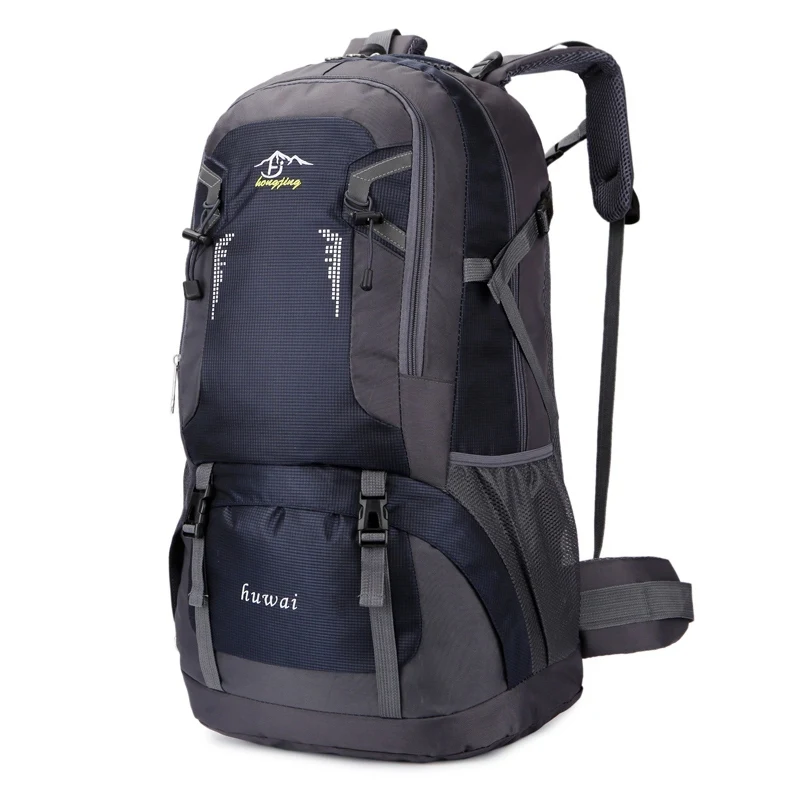 45 л Большой Вместительный мужской рюкзак для пары, Повседневная Уличная сумка, женская спортивная сумка, мужской рюкзак для путешествий, Подростковая школьная сумка черного цвета - Цвет: DarkBlue