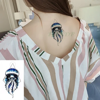 

Waterproof Temporary Tattoo Sticker cute Jellyfish small size art tatto flash tatoo fake tattoos for kid women men girl