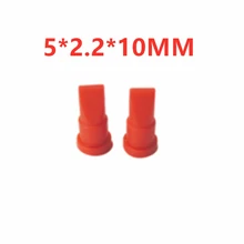 100 шт мини Красный силиконовый клапан утконоса односторонний обратный клапан 5*2,2*10 мм