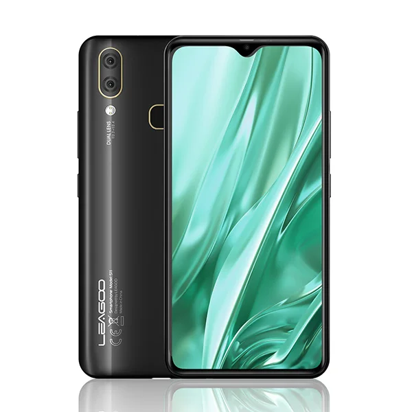 LEAGOO S11 4 Гб 64 Гб мобильный телефон Android 9,0 6," дисплей капли воды Helio P22 Восьмиядерный 13MP двойная камера отпечатков пальцев Смартфон - Цвет: BLACK