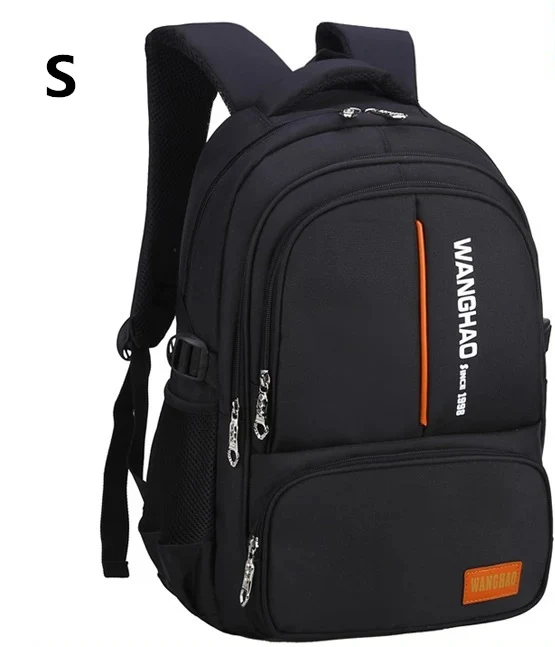 Children School Bags For Boys Girls High Quality Nylon Backpacks Lighten Burden On Shoulder For Kids Backpack Mochila Infantil - Цвет: S black orange