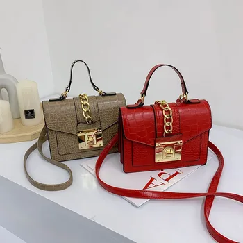 

Stone pattern PU Leather Crossbody Bags For Women 2020 Mini Shoulder Messenger Bag With Metal Handle Lady Travel Totes#650