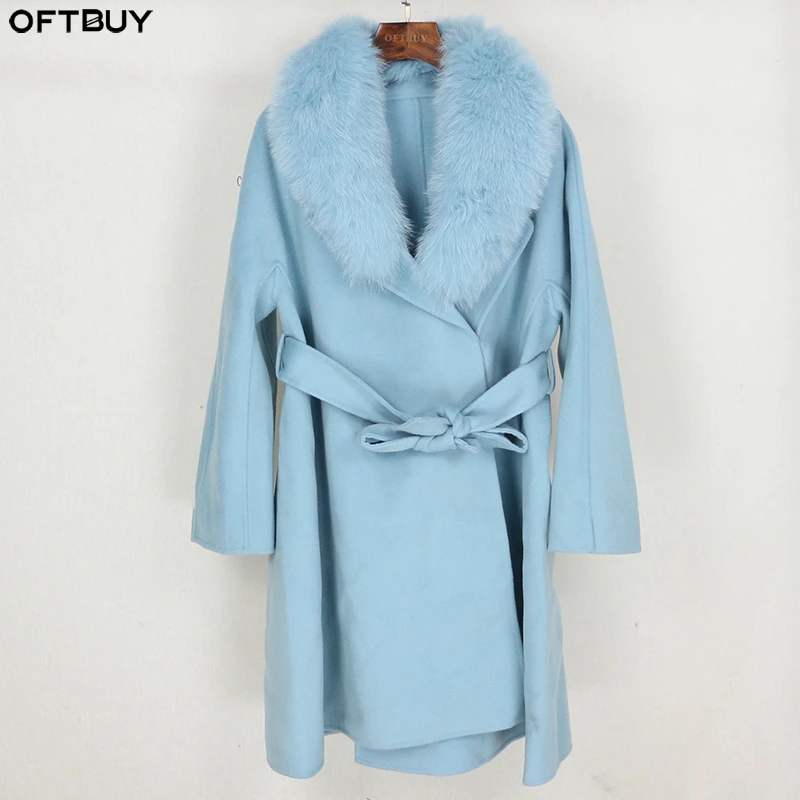 OFTBUY 2021 пальто с натуральным мехом зимняя куртка для женщин свободный натуральный
