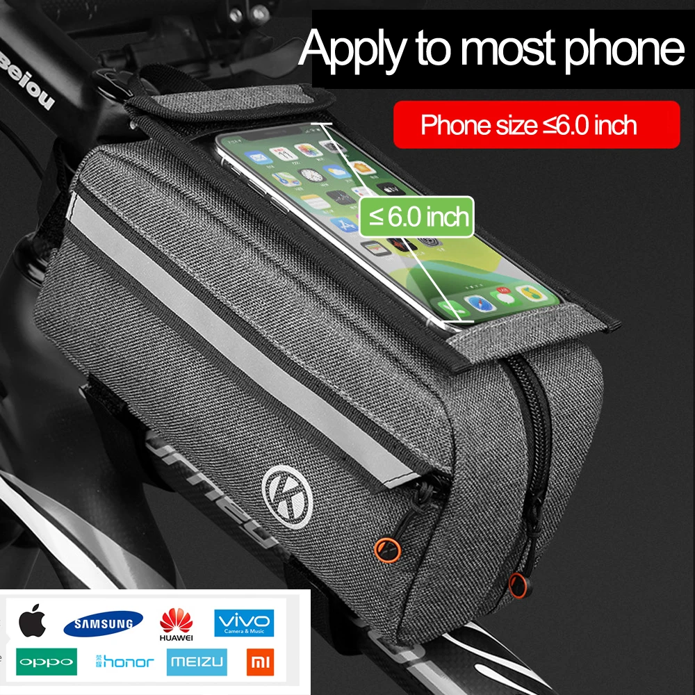 Велосипед TriangleBag горный Mtb Передняя Сумка велосипедная верхняя труба каркасная сумка 6,0 дюймов мобильный чехол для телефона велосипедные аксессуары