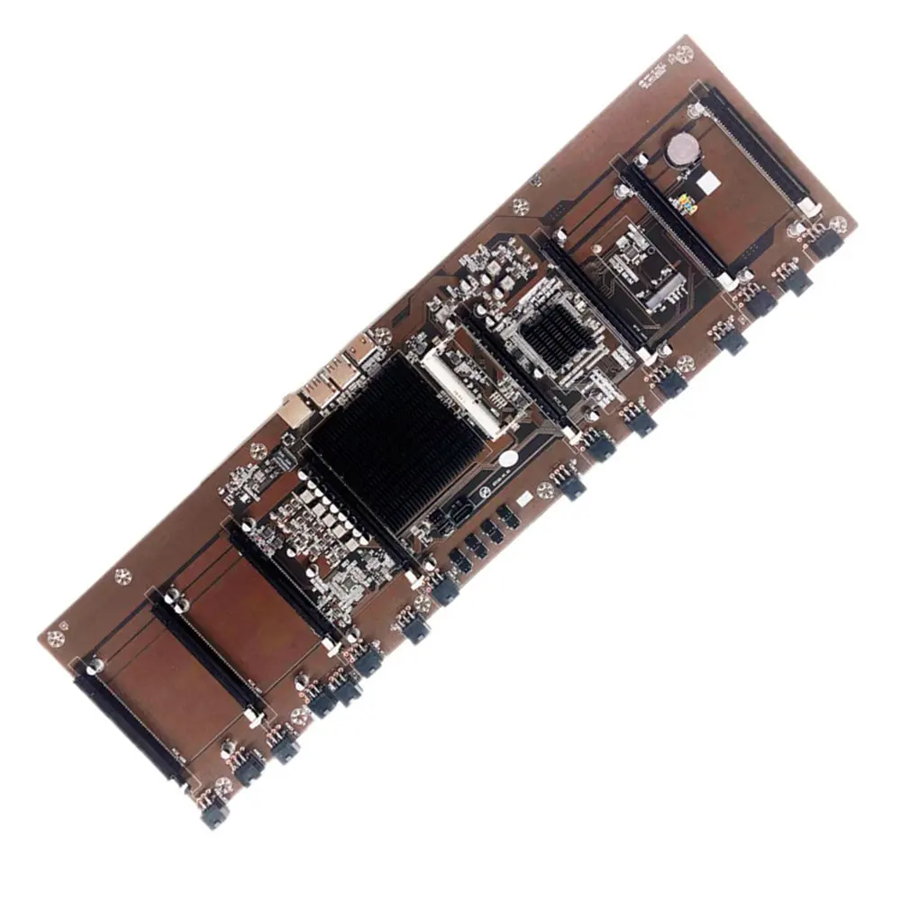 US $123.42 Direct Insertion HM65 BTC Mining Machine Motherboard CPU Set 8 Graphics Card Large Spacing Good Heat Dissipation