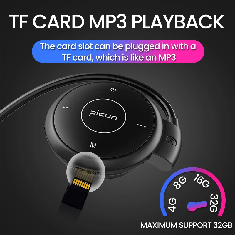 Спортивные Bluetooth наушники с заушным крючком беспроводные вкладыши Picun T6