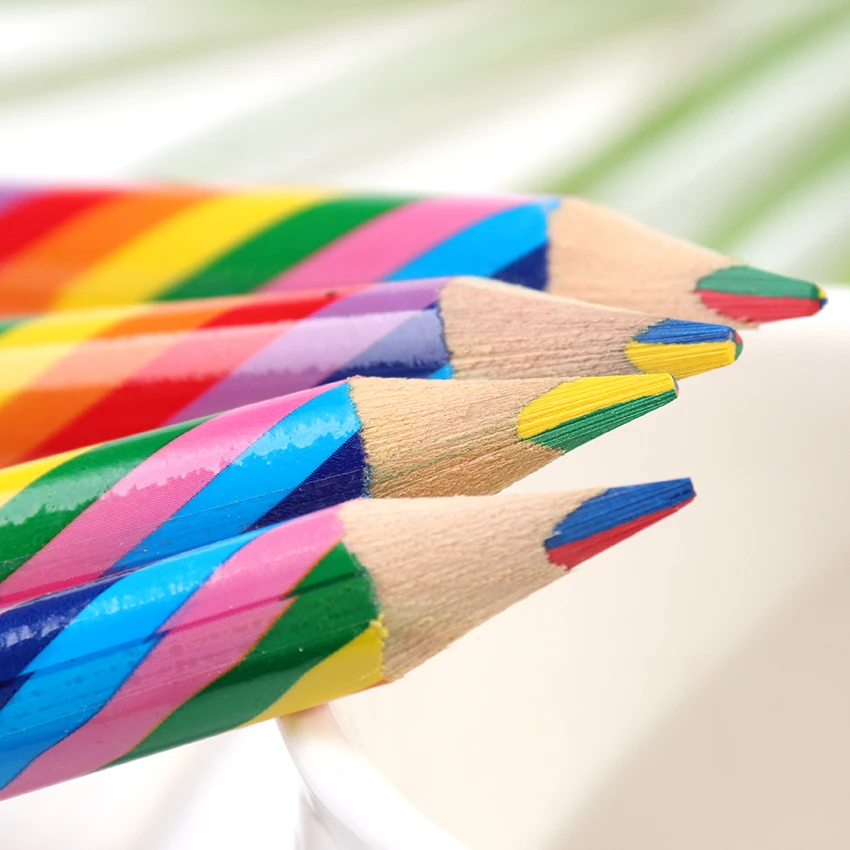 Drawing Rainbow Art Color School Kids Pencils 4X Wooden Supplies Sketch Painting