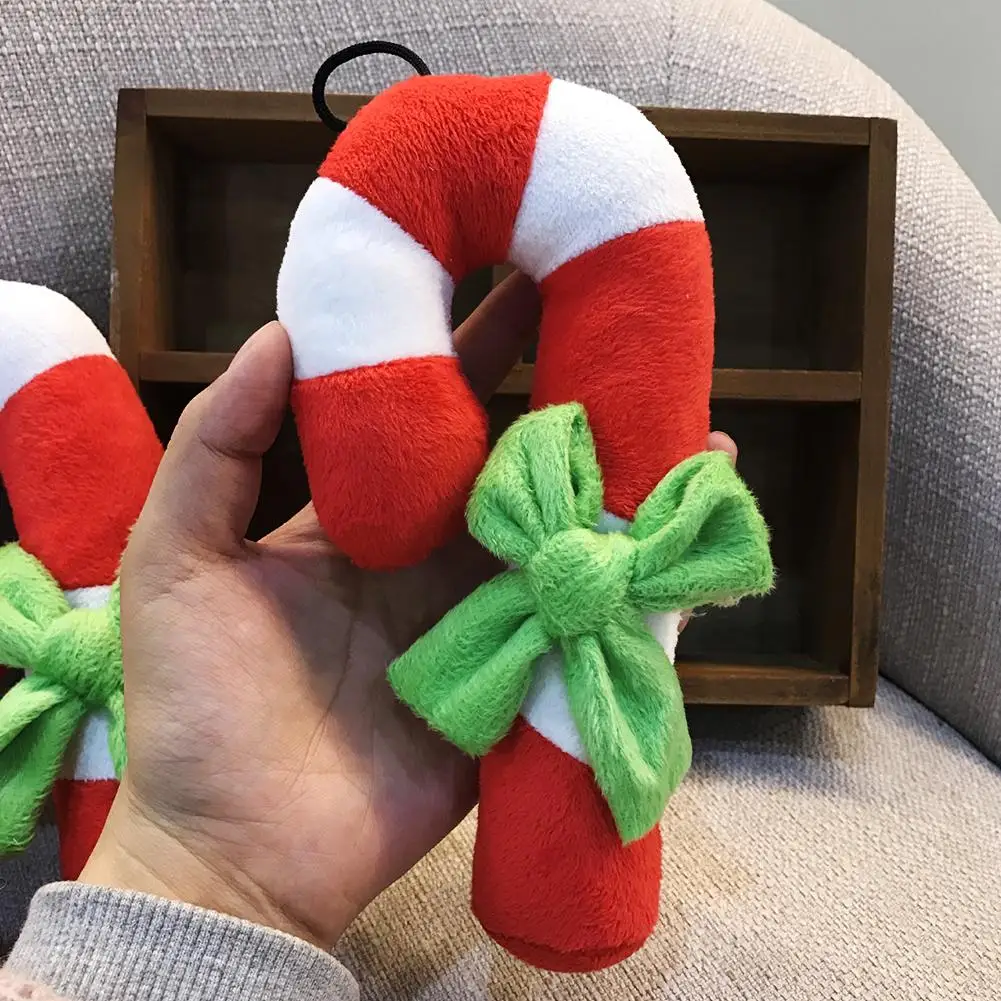 

Small Dogs Bite chew Dog Toys Bite chew Toys Teeth Christmas Pet Dog Toy Candy Cane Crutch Shape Chew Bite Training Tool Teether