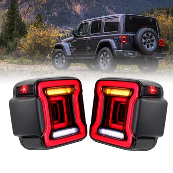 

Somked led Tail Light For Jeep Wrangler JL Rear turn signal brake light Lamp Accessories For Jeep Wrangler JL 2018