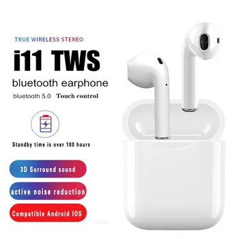 

New i11 TWS Bluetooth Earphone 5.0 in ear mini air Wireless Headsets Bass stereo Earbuds for iPhone Android PK i12 I9s i7s tws