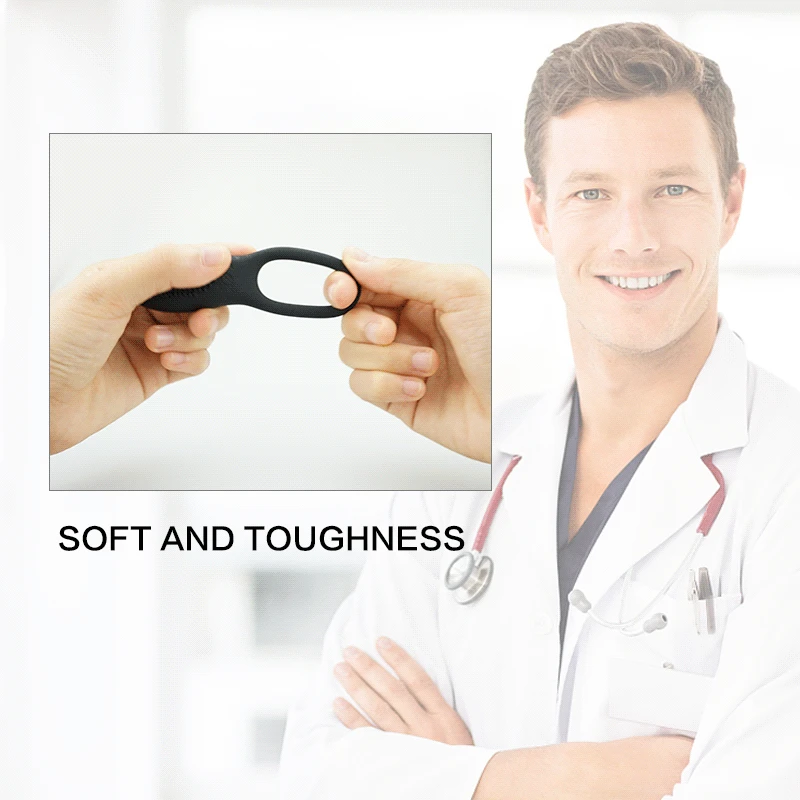 Силиконовое вибрирующее кольцо на пенис секс продукты 10 режимов USB