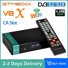 Новейший спутниковый ресивер GTMedia V8X 1080P Full HD DVB-S/S2/S2X с поддержкой CA PowerVu Bisskey H.265 Встроенный Wi-Fi V8 honor Upgrade Новейший спутниковый ресивер GTMedia V8X 1080P Full HD DVB-S/S2/S2X с поддержкой CA PowerVu Bisskey H.265 Встроенный Wi-Fi V8 honor Upgrade