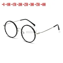 Круглые Солнцезащитные фотохромные Готовые мужские и женские оправа для очков от близорукости с черными линзами солнцезащитные очки Оптические очки для близорукости NX