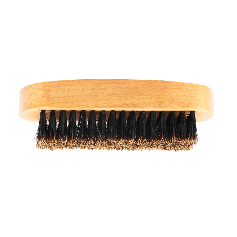Wooden Handle Beard Brush Boar Bristle for Men Mustache Styling Grooming