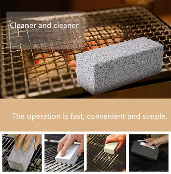 

BBQ Grill Cleaning Brick Block Barbecue Cleaning Stone BBQ Racks Stains Grease Cleaner BBQ Tools Kitchen Gadgets Decorates