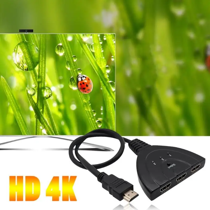 Мини 3 порта Переходник HDMI разветвитель Кабель 1.3b 4K* 2K 1080P Переключатель HDMI 3 в 1 выход порт концентратор для HDTV Xbox PS3 PS4