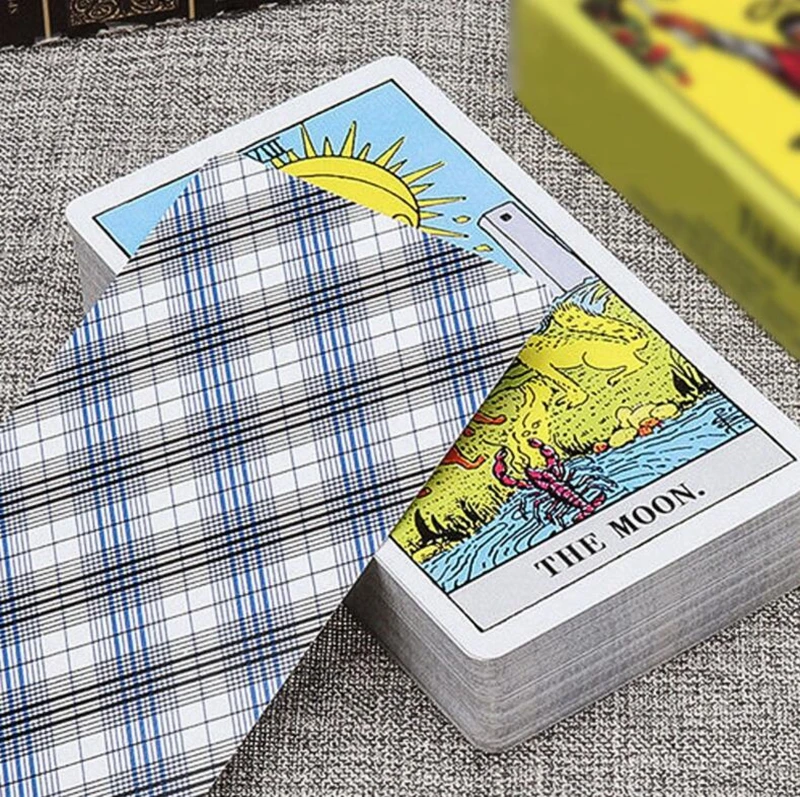 Full English Radiant Rider Wait Tarot Cards Acient Rider Tarot 78 Cards Deck Mysterious Divination Fate Tapo Cards Board Games