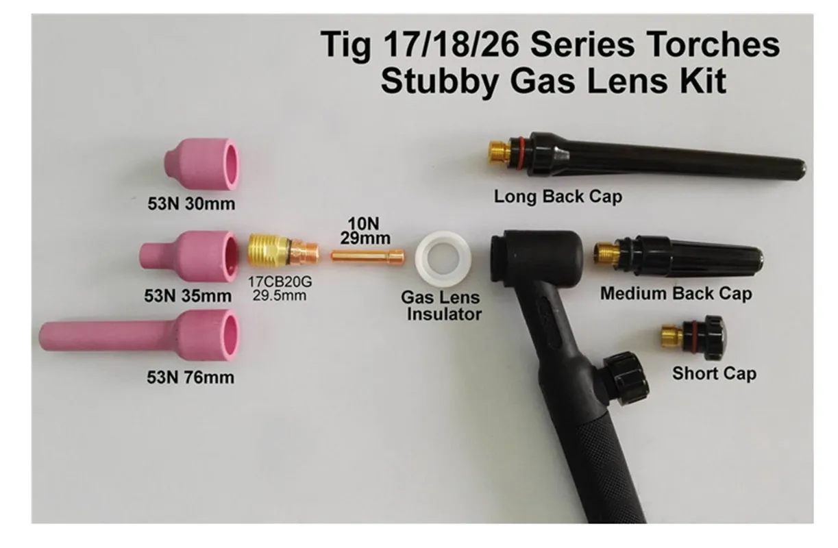 Stubby TIG Welding Gas Lens Kit for 17 18 26 Series Torches Made in USA for sale online 