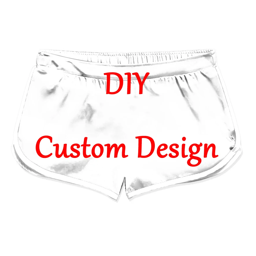 

DIY Custom Design Printed 3d Shorts women Elastic Waist Summer Quick Dry Beach shorts Drop Shipping