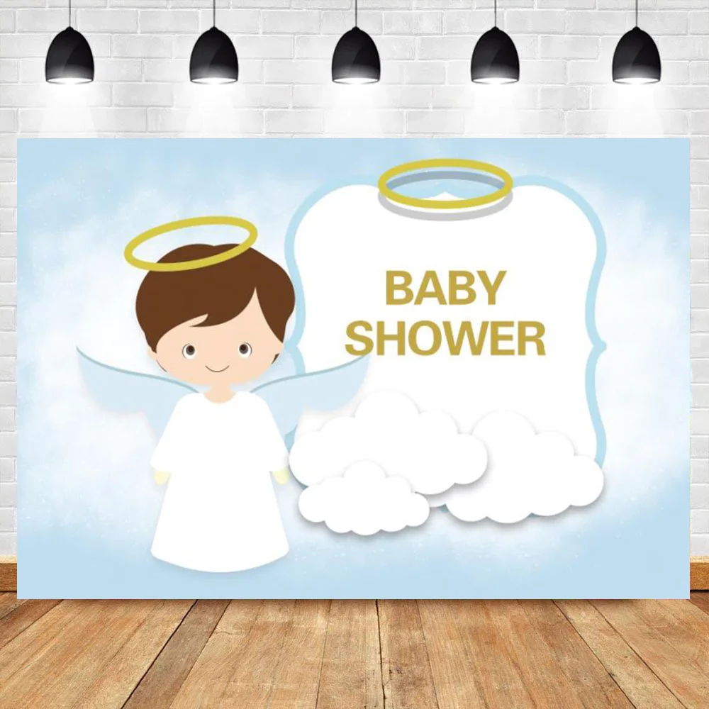 Mi Bautizo Backdrop Pink Princess Angel Baptism Newborn Baby Shower Party  Poster Customized Kids Portrait Photography Background
