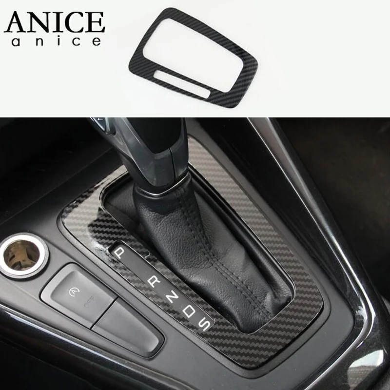 

Carbon fiber color ABS Inner Gear shift Panel Cover fit For Ford Focus AT MK3 2015-2018 LHD LEFT HAND SIDE