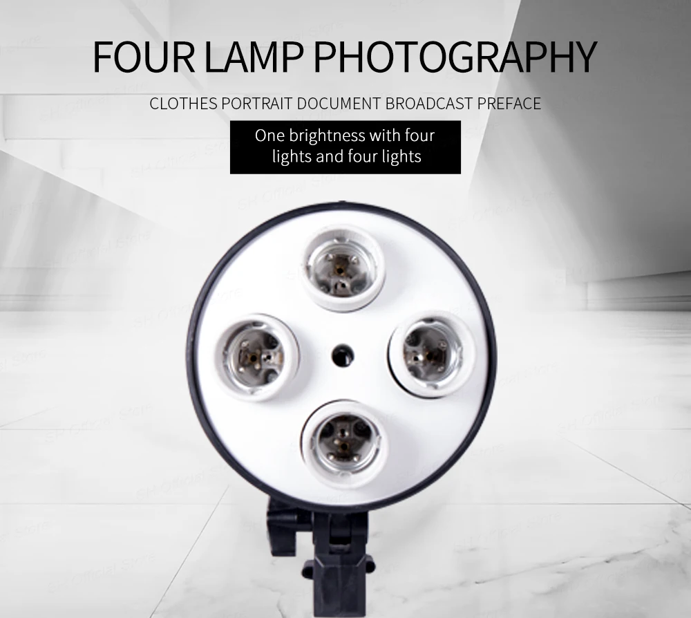 Kit de iluminação para fotografia, softbox, estúdio