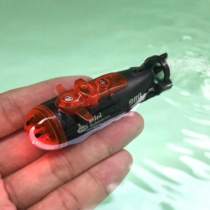 1X Mini Mini Radio Fernbedienung Rc Submarine Ship Boot mit LED Licht Spielz XOL 
