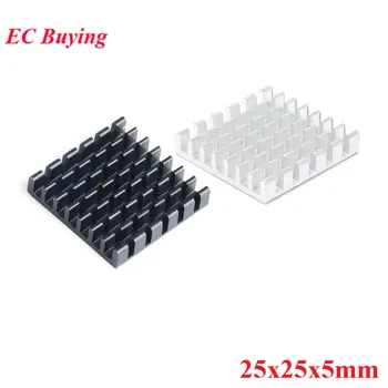 

10pcs 25x25x5mm Heatsink Cooling Fin Radiator Aluminum Cooler Heat Sink for CPU Route Amplifier 25*25*5mm 25mmX25mmX5mm