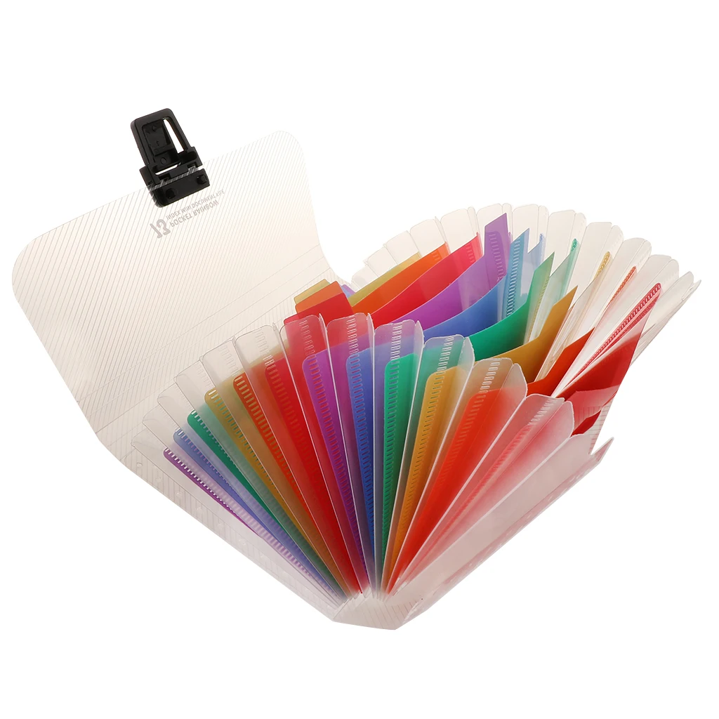 Mini A6 13 Pockets Expanding File Folder Bag For Receipts, Checks, Cards, Blank Tab Stickers