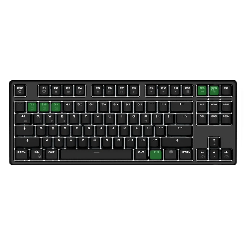 Teclado de Jogos Preto Teclas Teclado Mecânico Cereja mx Marrom Azul Switches Branco Led Backlit Nkro Rk987 Tkl 87 - Imagem 3