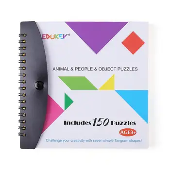 

150pcs Puzzles Magnetic Tangram Kids Toys Challenge Your IQ Magic Book Set