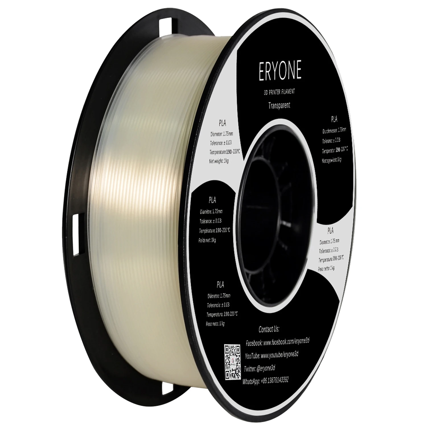 ERYONE Standard PLA Filament 1kg 1.75mm High Quality Filament 3D PLA Low Shrinkage Consumable For 3D Printer 