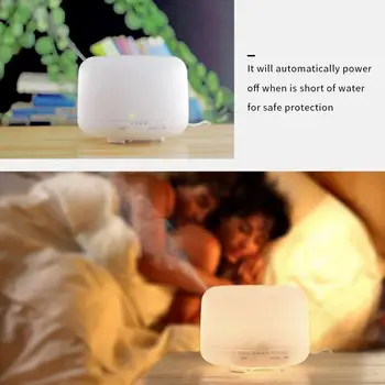 

500ML LED Color Changing Lamp Essential Oil Diffuser Aromatherapy Humidifier Vaporizer Timer And Auto-Off Safety Switch