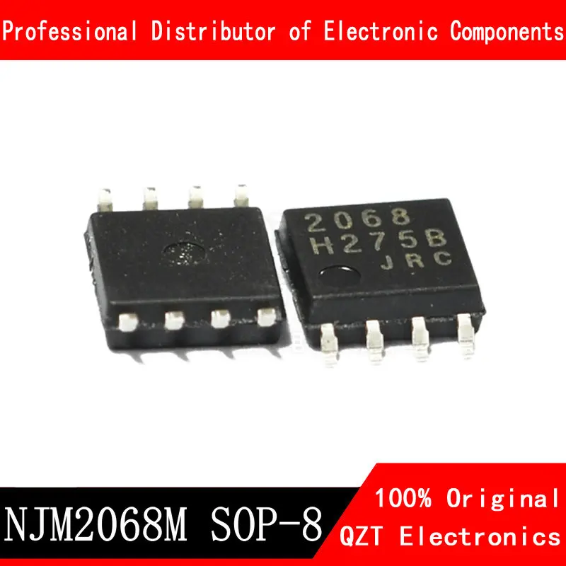 10pcs/lot NJM2068M SOP8 JRC2068 NJM2068 Operational amplifier op amp Dual Low Noise new original In Stock tlc2252 dual rail to rail micropower operational amplifier 10 pcs lot