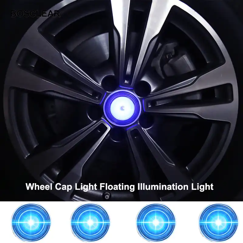 4pcs/set floating center caps wheel hub cap Lights illumination hub cap