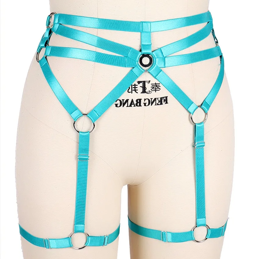 Harness Waist Garter Belt Women Suspender Stockings Wedding Dance Punk Gothic Body Caged Leg Plus Size Elastic Sexy Lingerie