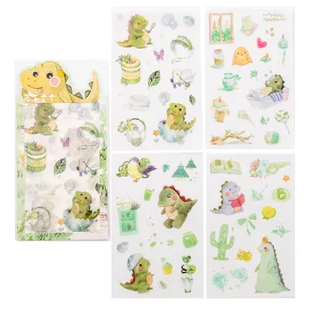 

4 pcs/pack Cartoon Dinosaur Bullet Journal Washi Stickers Decorative Stationery sticker Scrapbooking DIY Diary Album Stick Label