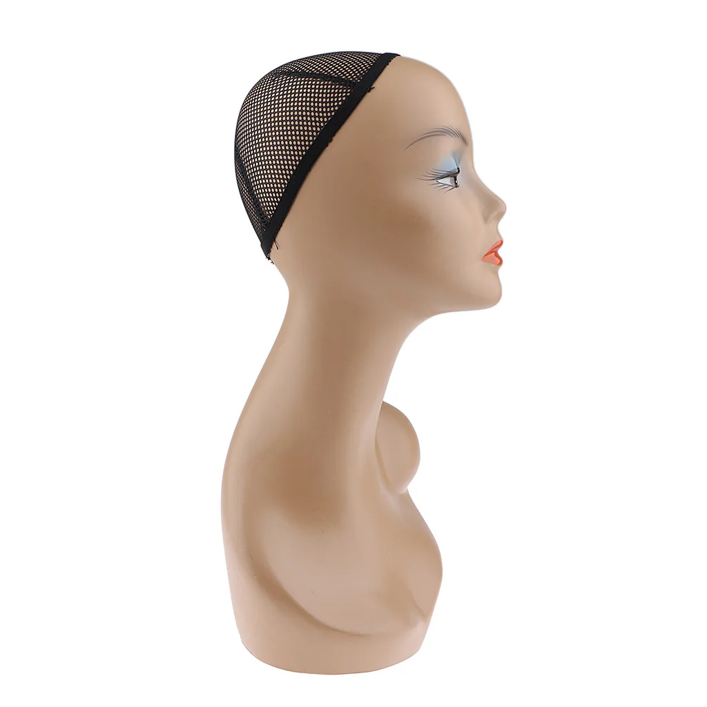 Female Life size Mannequin Head with Shoulder Bust Wigs Hats Sunglasses Jewelry Display Model for Retail Shop Showcase