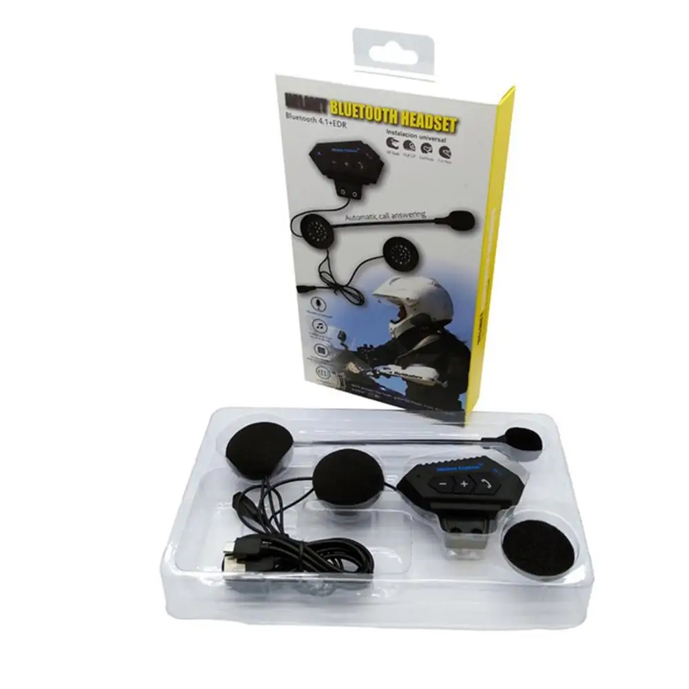 Helmet Headphone Motorcycle Earphone Motor Bike V4 2 Intercom Noise Reduction Headset Microphone Mic