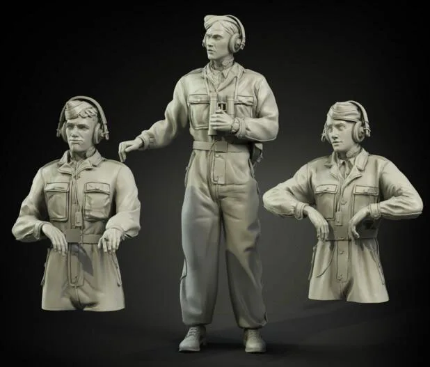 

1/35 Resin Figures German Soldiers Style V 3pcs/set Model Kit