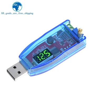 TZT LED DC-DC 5V To 1-24V Adjustable Potentiometer USB Step Up/Down Buck Boost Converter Power Supply Voltage Regulator Module
