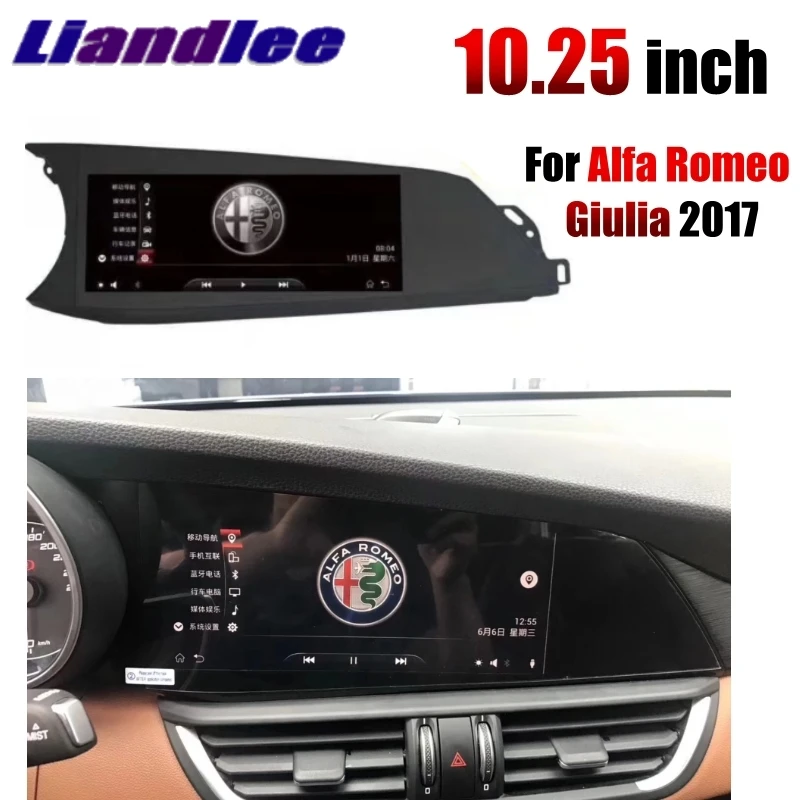 Автомобильный мультимедийный плеер для Alfa Romeo Giulia 2017 2018 2019 Liandlee CarPlay 10 25 дюймов GPS