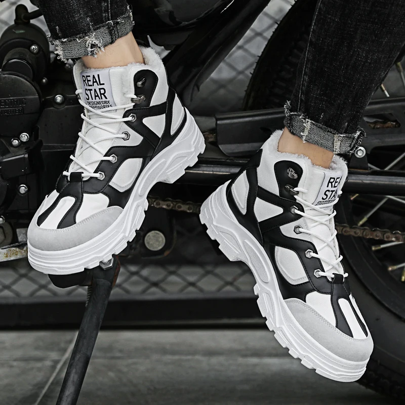 

Mens Sneakers Casual Shoes High Top Sneakers Tenis Masculino Adulto Men Leather Autumn Winter Boots Desiger Sapatos De Mujer