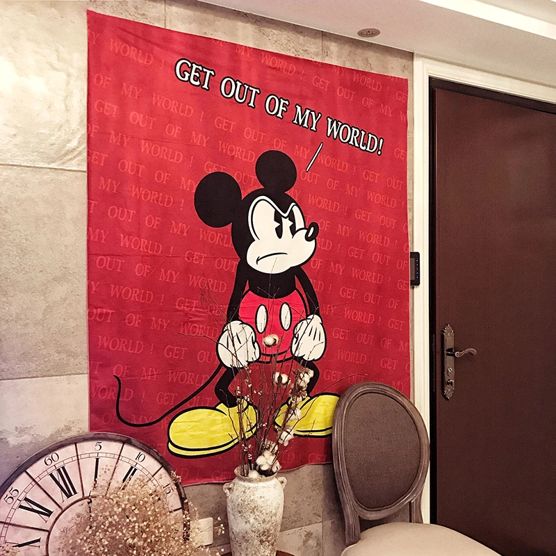 Trendy mickey valance Disney Mickey Mouse Cute Cartoon Tapestry Bedroom Valance Backdrop Wall Hanging Decor Custom Dorm Fabric Aliexpress