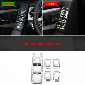 

Window Button Frame Molding Trim For Benz Abs 5pcs Chrome Glk200 Glk260 300glk