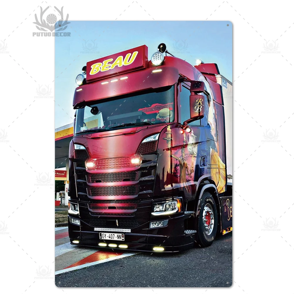 TH4485 Scania металлическая табличка, металлическая винтажная Жестяная Табличка, металлический плакат, Настенный декор для гаража, бара, паба, человека, пещеры, декоративная тарелка - Цвет: TH4485