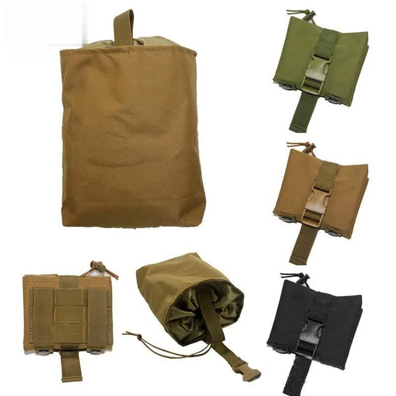 

New Foldable Bag Roll Up Elastic Drawstring Dump Pouch Compact for Camping Outdoor Climbing Mountain XD88